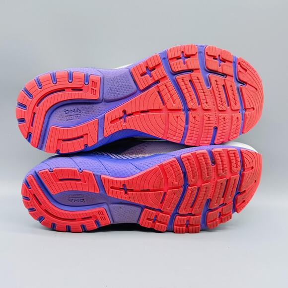 Brooks Shoes Womens 9.5 White Purple Adrenaline GTS 22 Athletic Running Sneakers - Picture 9 of 12